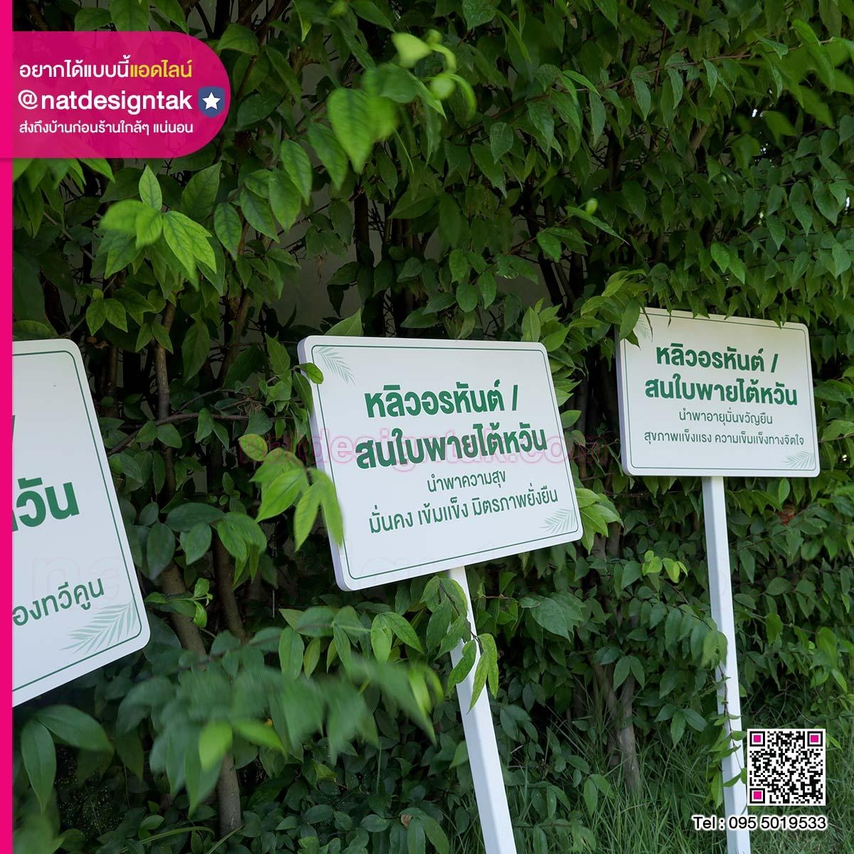 ป้ายชื่อต้นไม้ มงคล