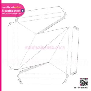 Blender การคลี่แบบที่ซับซ้อนง่ายๆ พร้อมลิ้นต่อ