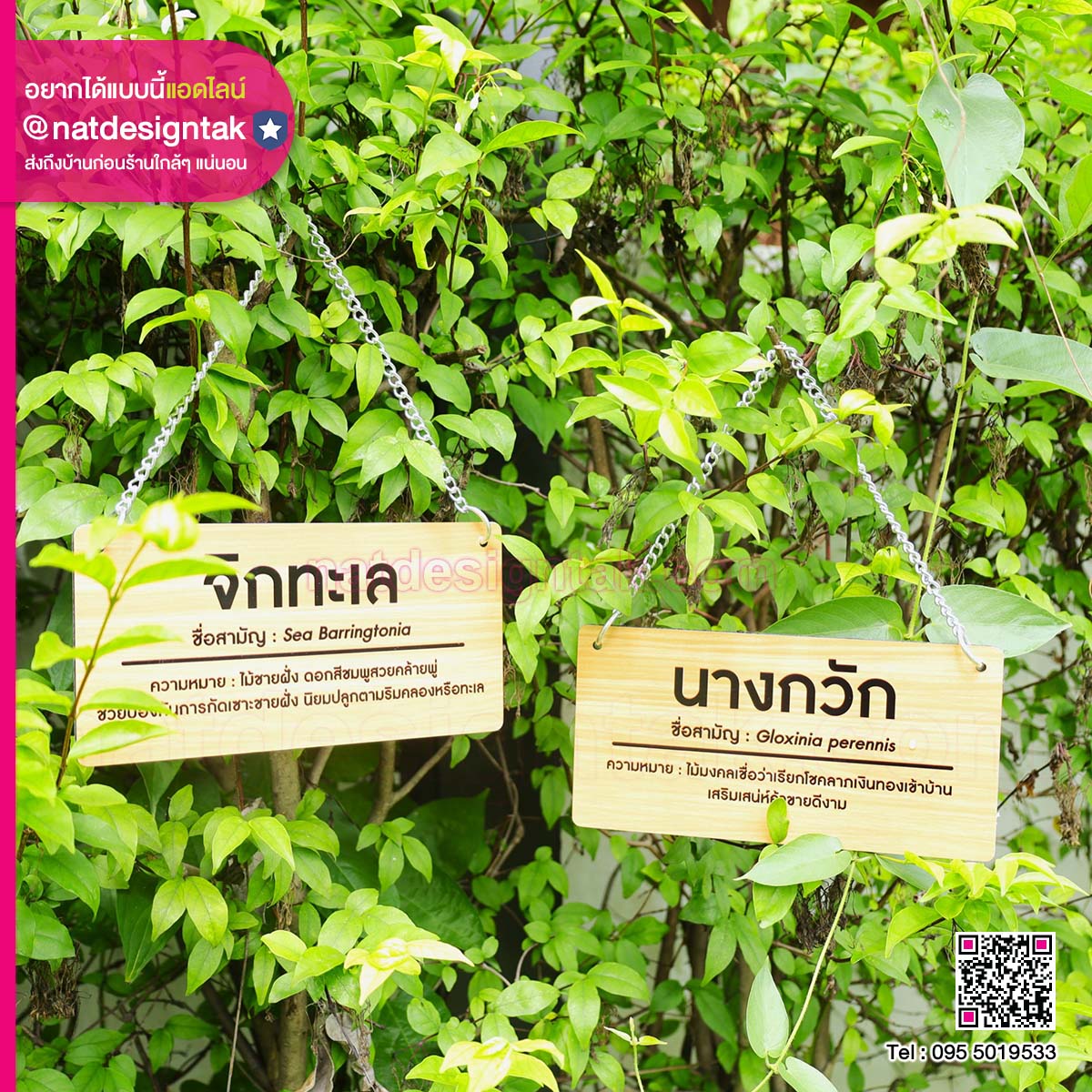 ป้ายชื่อพรรณไม้พลาสวูด
