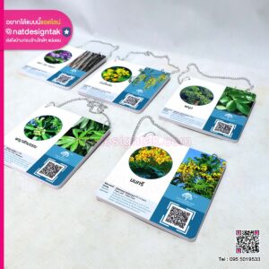 ป้ายพลาสวูดชื่อต้นไม้ แบบแขวน