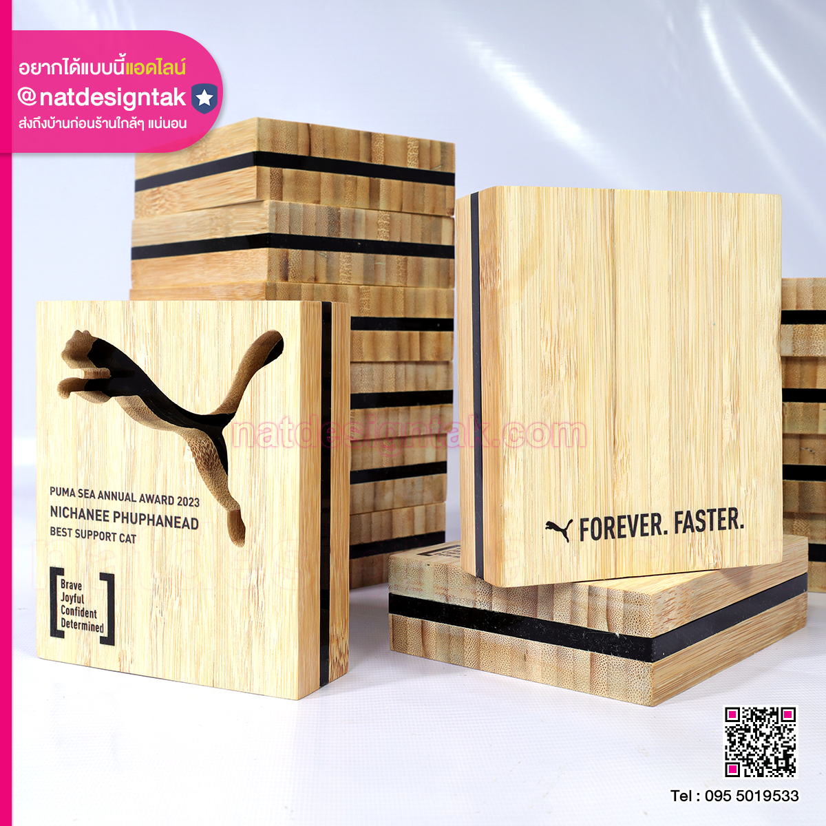 โล่รางวัลไม้ไผ่ ไดคัทโลโก้