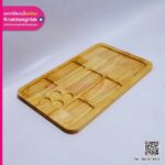 ถาดไม้ดีไซน์ช่องวางหลายรูปแบบ