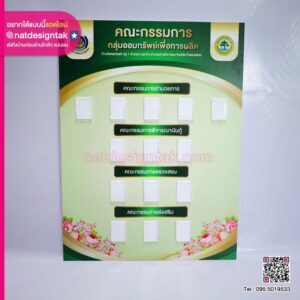 บอร์ดผังองค์กร กลุ่มออมทรัพย์