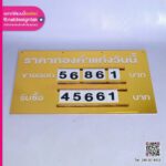 ป้ายราคาทองคำเปลี่ยนตัวเลข