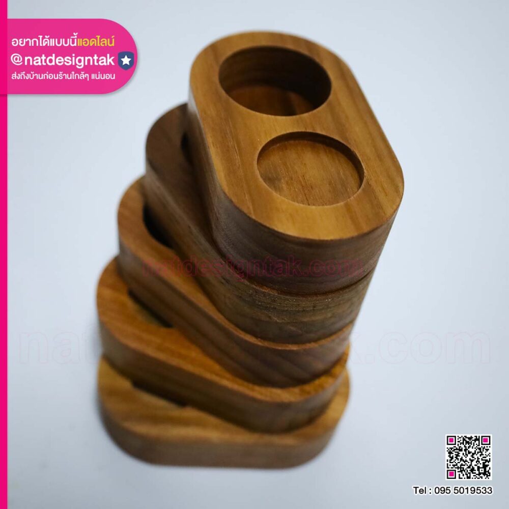 ถาดไม้สำหรับใส่ทิชชู่ก้อน