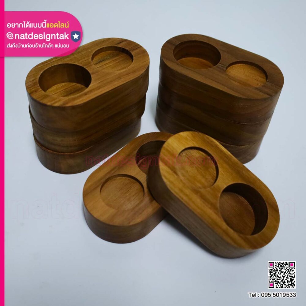 ถาดไม้สำหรับใส่ทิชชู่ก้อน