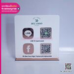 ป้าย QR Code อะคริลิคตั้งโต๊ะ