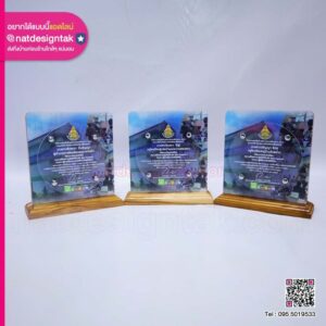 โล่ไม้ตกแต่งอะคริลิค