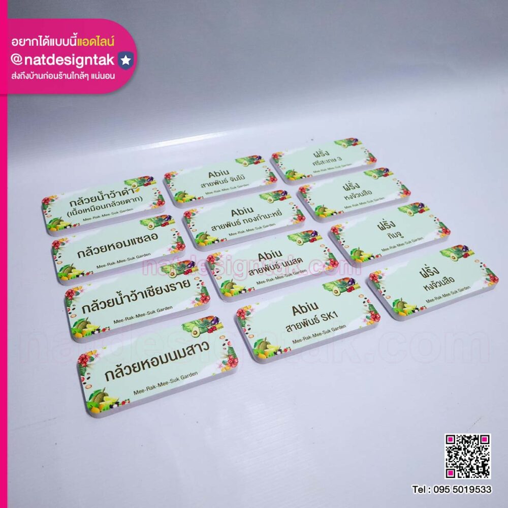 ป้ายชื่อสายพันธุ์ไม้