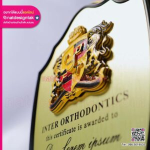 โล่ 3D ติดโลโก้ตัวนูน