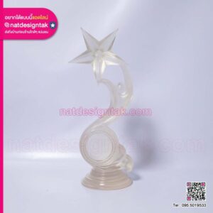 โล่ดาว 3D เรซิ่นใส