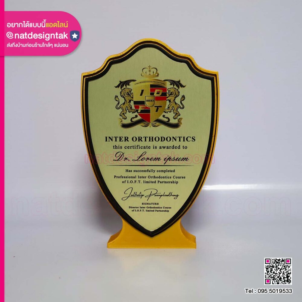 โล่รางวัล 3D แต่งคอมโพสิต