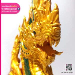 โมเดล พญานาค พิมพ์ 3D ด้านข้าง ระยะใกล้