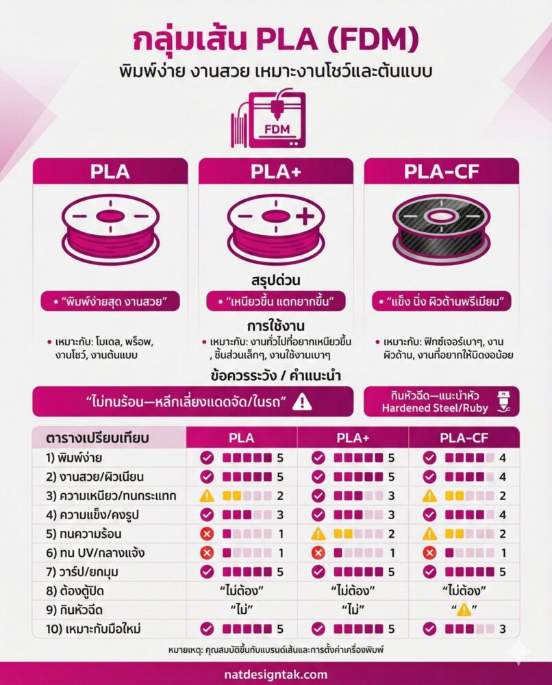 กลุ่มเส้น PLA (FDM)