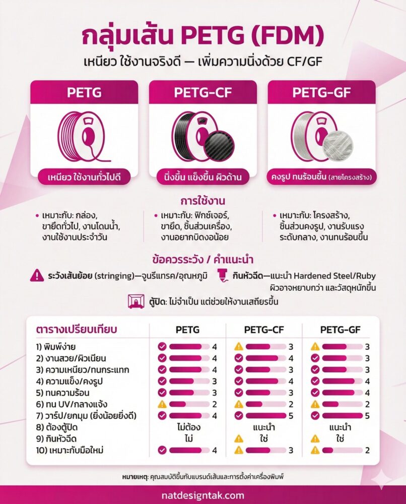 กลุ่มเส้น PETG (FDM)