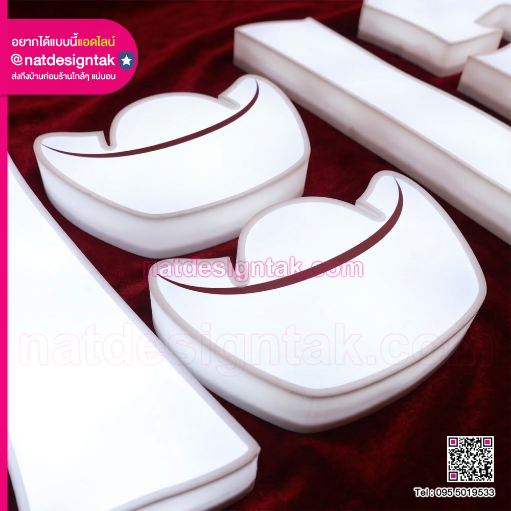 ตัวอักษรกล่องไฟอะคริลิครูปก้อนทองมงคล