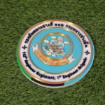 โลโก้ กองพันทหารช่างที่ ๑๑๒ งาน 3D Print บนพื้นหญ้าเทียม