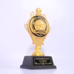 ถ้วยรางวัล 3D golden elephant แชมป์เปี้ยนฐานดำ