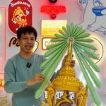 โลโก้ ชฎา 3D สามมิติสีทองสวยงาม
