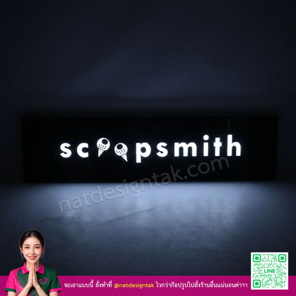 รายละเอียดป้ายกล่องไฟScoopsmith 2