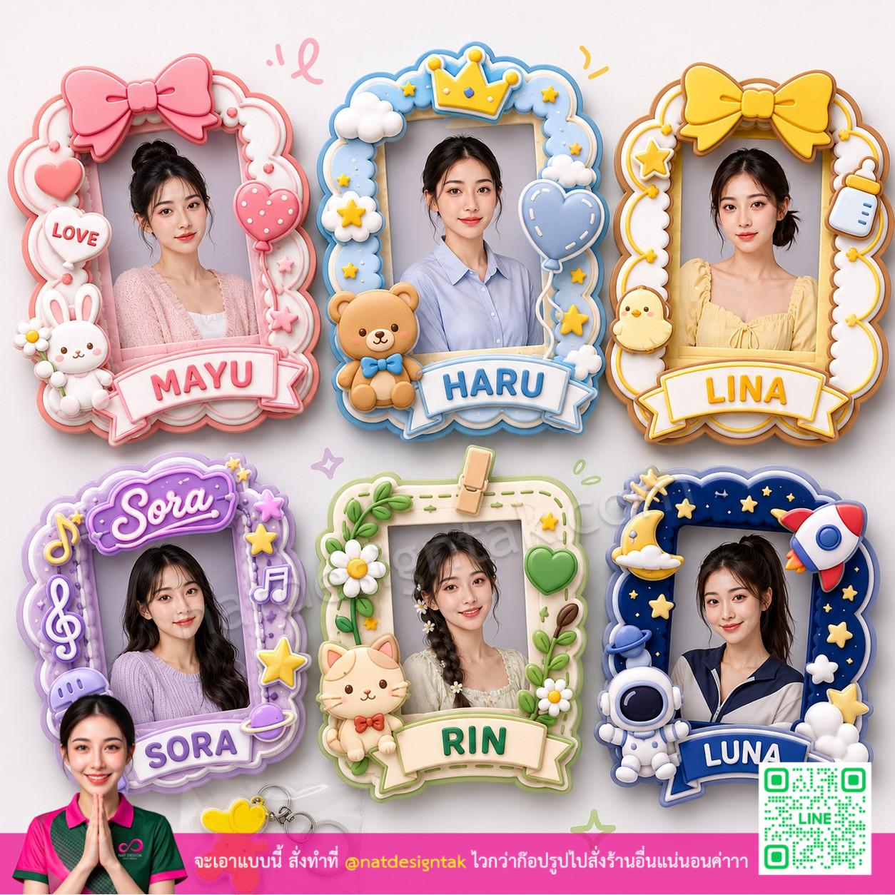 กรอบรูป 3D เฟรมการ์ดสามมิติ Jinto หลากสี ตั้งโต๊ะได้ ติดผนังได้