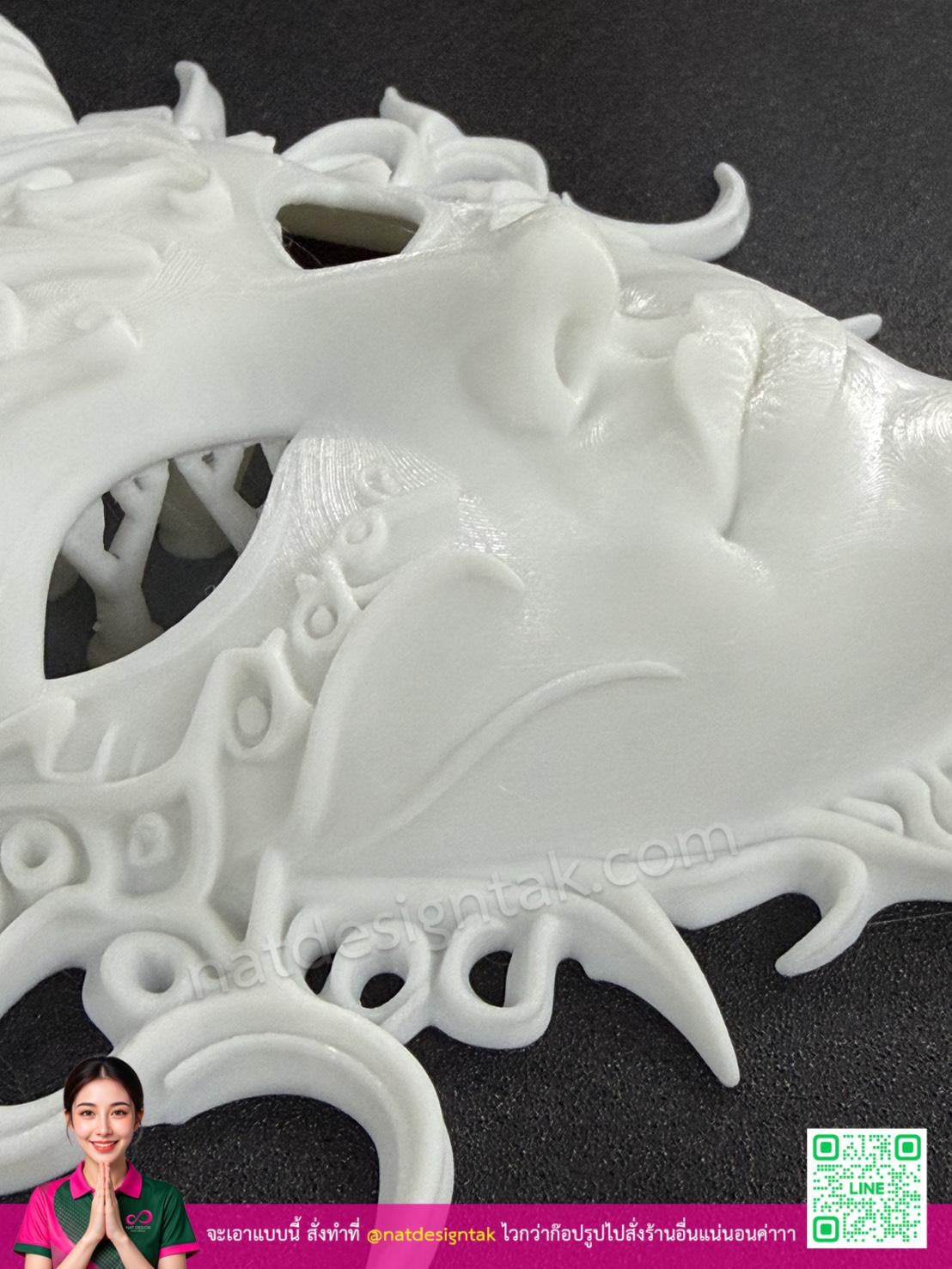 หน้ากาก 3D ที่พิมพ์จากเครื่องพิมพ์ Anycubic Kobra S1 Max ด้านข้าง