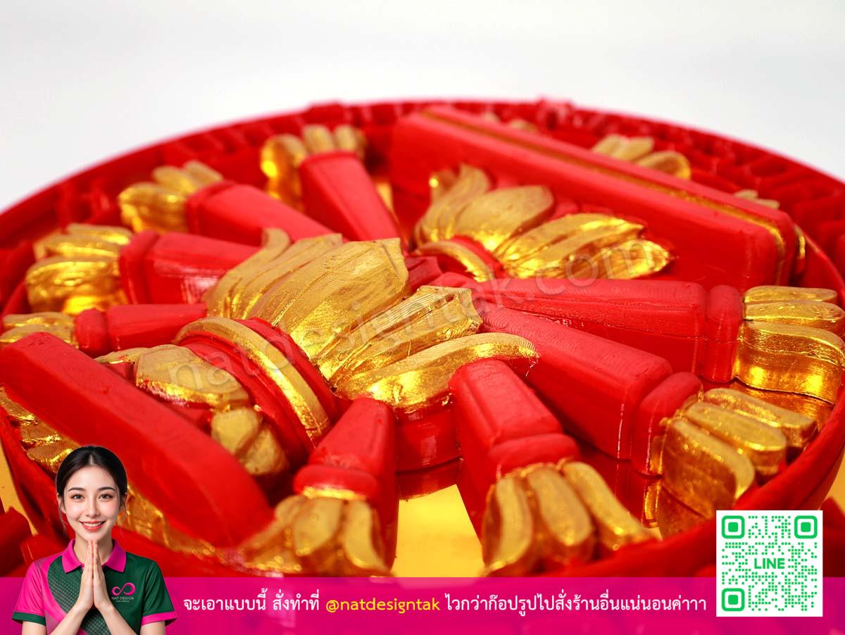 ลายสลักมหาวิทยาลัยธรรมศาสตร์บนโลโก้ 3DPrint อักษรและตราชัดเจน