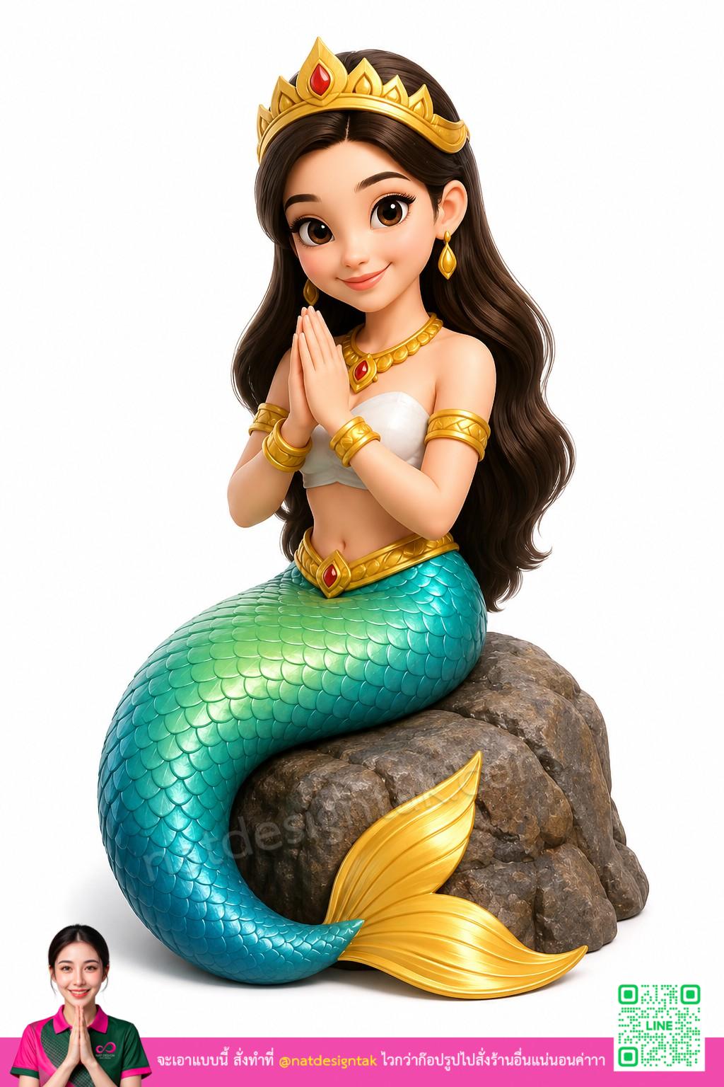 นางเงือกสาว 3D สวยเซ็กซี่ในชุดทองคำแสนสง่า