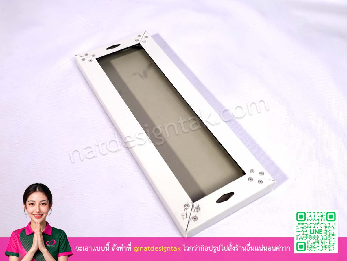 โครงสร้าง ป้ายคอมโพสิตพับPureva Shop เก็บมุมขอบกล่องเนี๊ยบไร้รอยต่อ