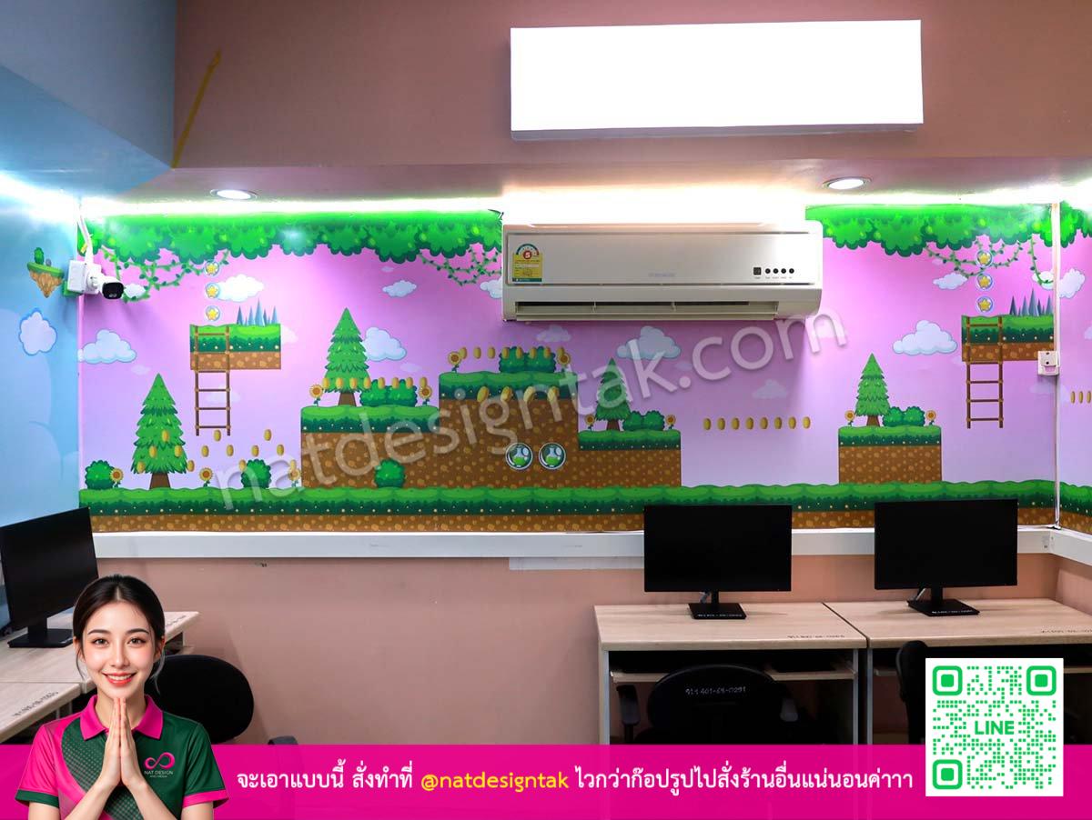 [ป้ายไฟ SUPER MARIO 3D Print กลางห้องเล่นเกม]