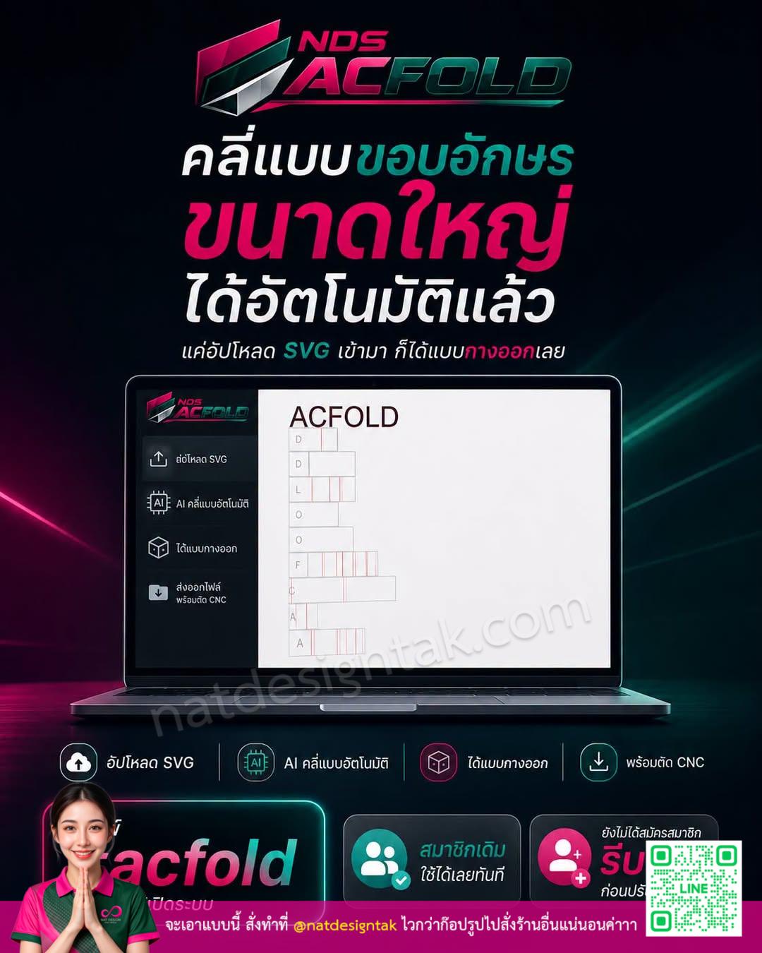 ป้ายตัวอักษรนูน 3D ที่สร้างจากแบบขอบข้างอักษร