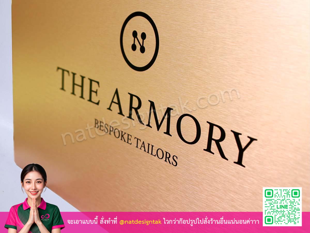 ป้ายหน้าร้านสแตนเลสสำเร็จ