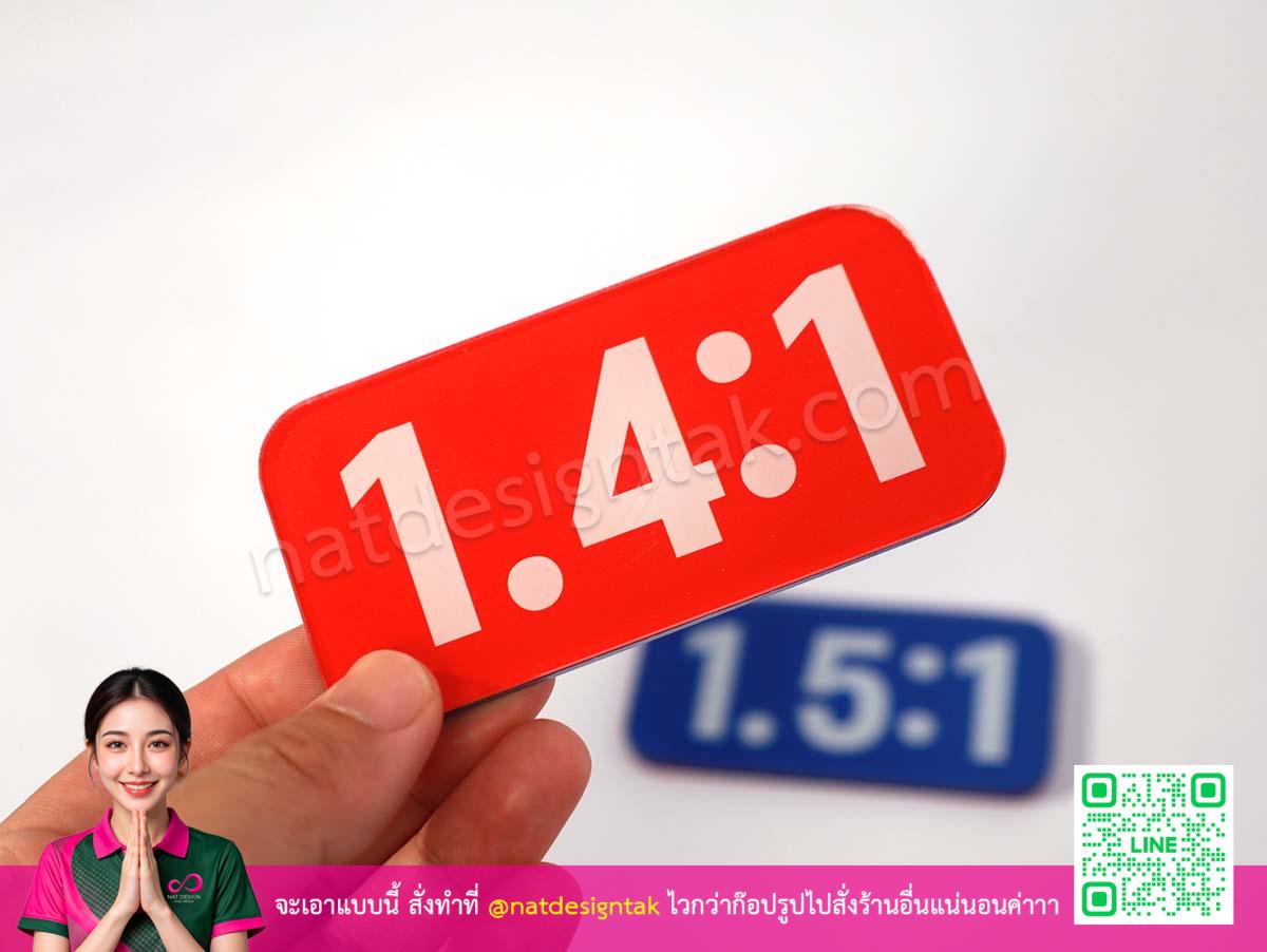 ป้ายตัวเลข 1.4.1 แสดงการพิมพ์สองด้านชัดเจน