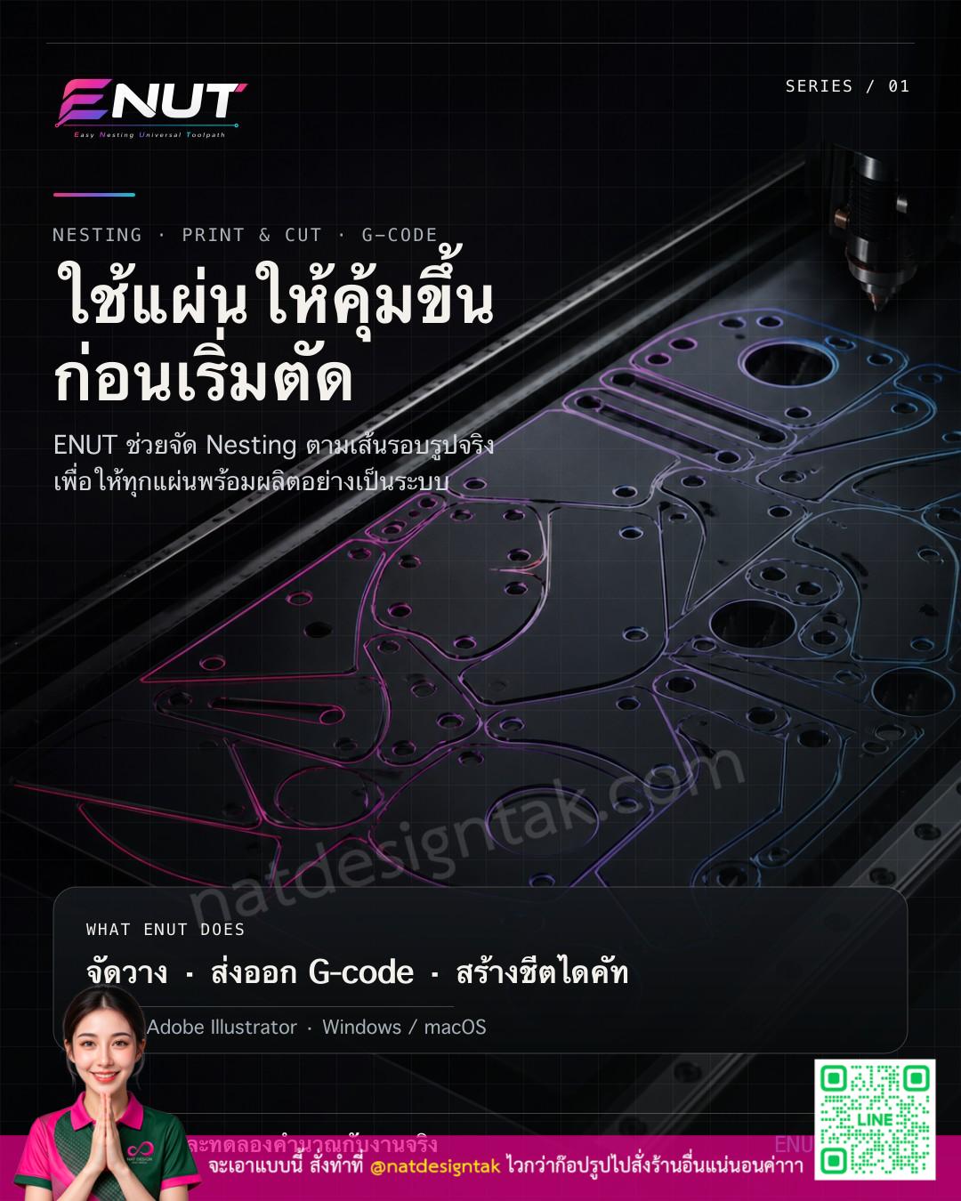 ENUT โปรแกรมช่วยเรียงไฟล์อัจฉริยะ - เรียงไฟล์สัตญาณ CNC ได้แม่นยำ รูปที่ 1