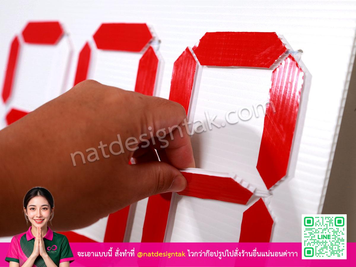 การพลิกเลขป้ายตัวเลขพลิกด้วยมือง่ายๆ