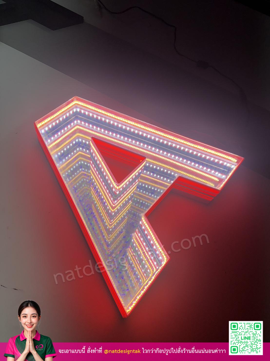 ตัวอักษร K สายแสง Infinity LED