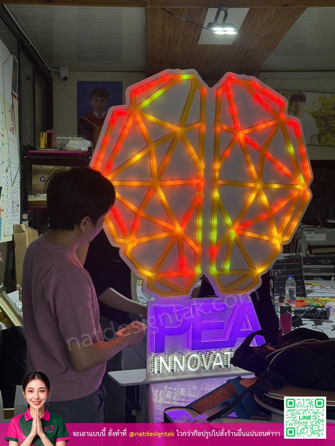 ป้ายไฟรีโมท RGB เปลี่ยนสีได้หลายแบบ