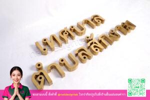 ตัวอักษรสแตนเลส เทศบาลตำบลสักงาม สีทองยกขอบ 3D