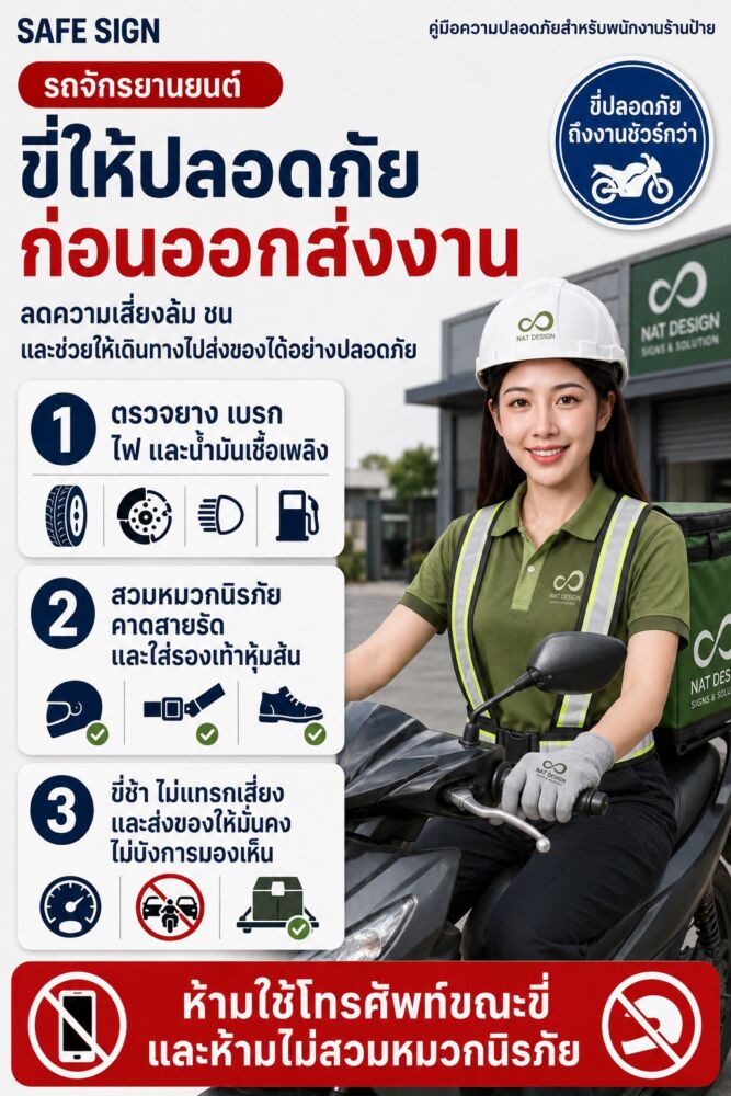 ขี่ให้ปลอดภัย ก่อนออกส่งงาน
