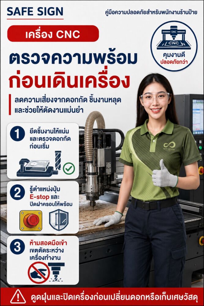 ตรวจความพร้อมก่อนเดินเครื่อง CNC