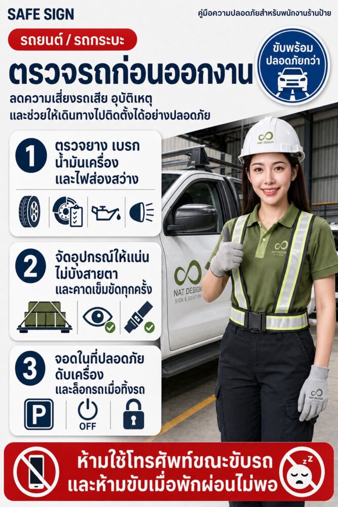 ตรวจรถก่อนออกงาน