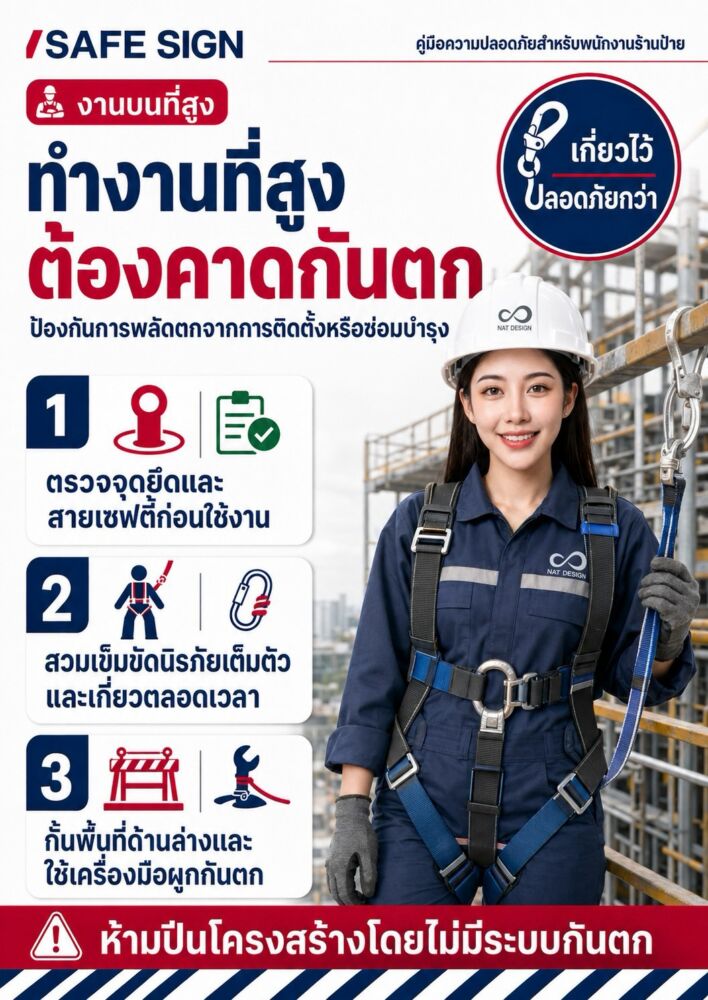 ทำงานที่สูงต้องคาดกันตก