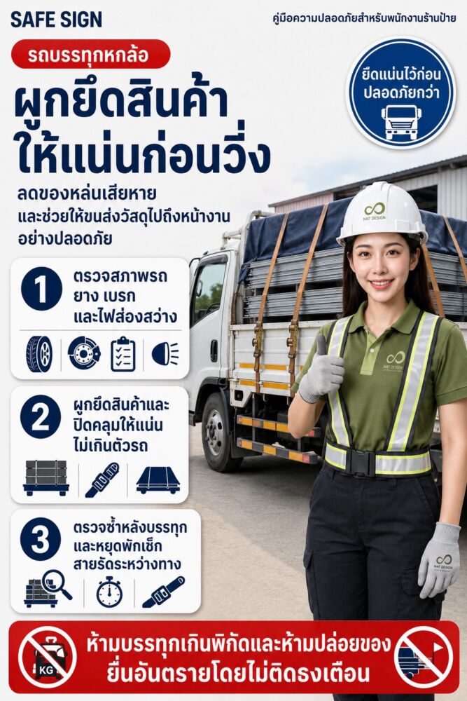 ผูกยึดสินค้าให้แน่นก่อนวิ่ง