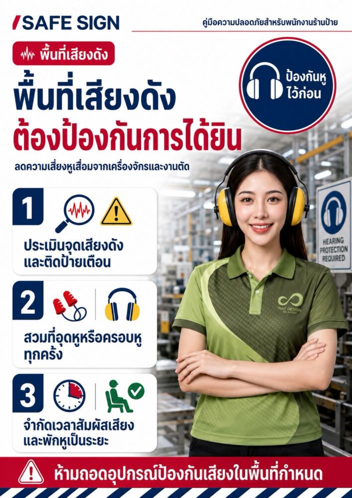 พื้นที่เสียงดังต้องป้องกันการได้ยิน