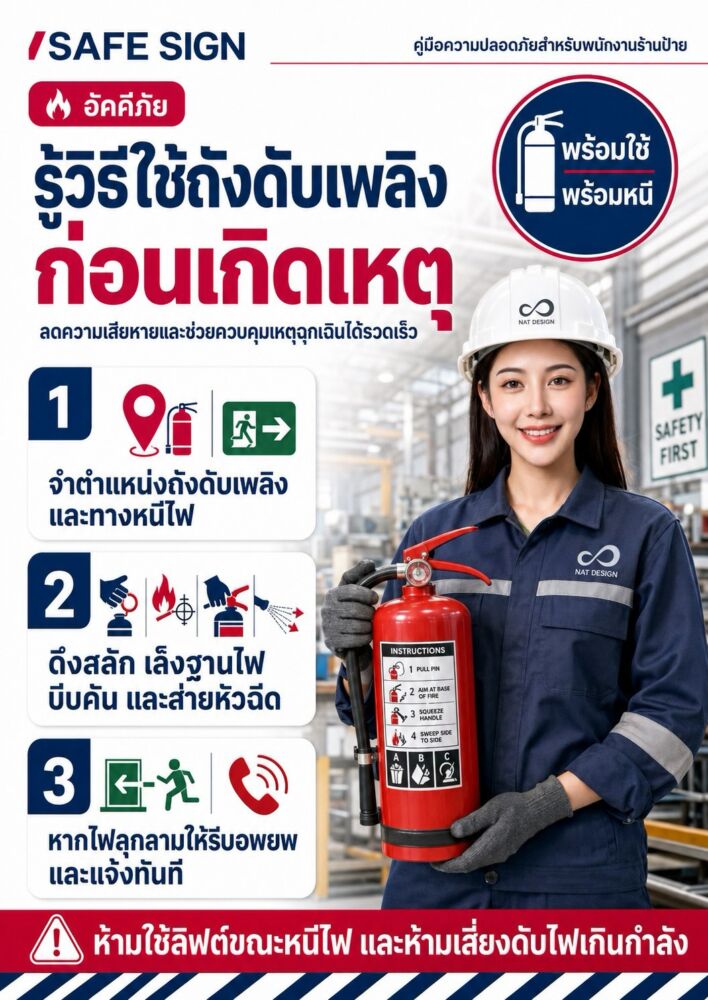 รู้วิธีใช้ถังดับเพลิงก่อนเกิดเหตุ