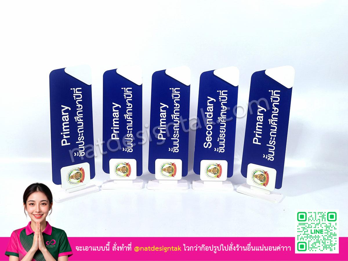 ป้ายบอกชั้นเรียนประถมและมัธยม หลากหลายแบบ